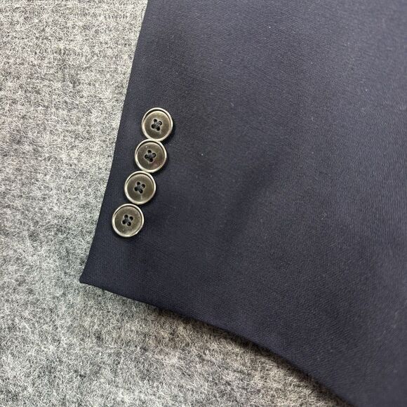 Hart Schaffner Marx Blazer Mens 48R Navy Blue Made in USA Suit Jacket Sport Coat - Picture 4 of 16